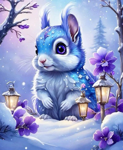 HKM-280147 Animal Diamond Painting - Handmade Landscape Design in Various Sizes