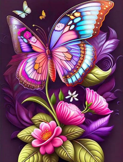 HKM-280147 Animal Diamond Painting - Handmade Landscape Design in Various Sizes