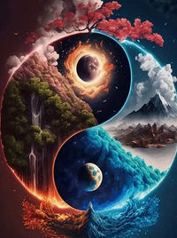HKM-280147 Animal Diamond Painting - Handmade Landscape Design in Various Sizes