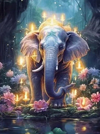 HKM-280147 Animal Diamond Painting - Handmade Landscape Design in Various Sizes