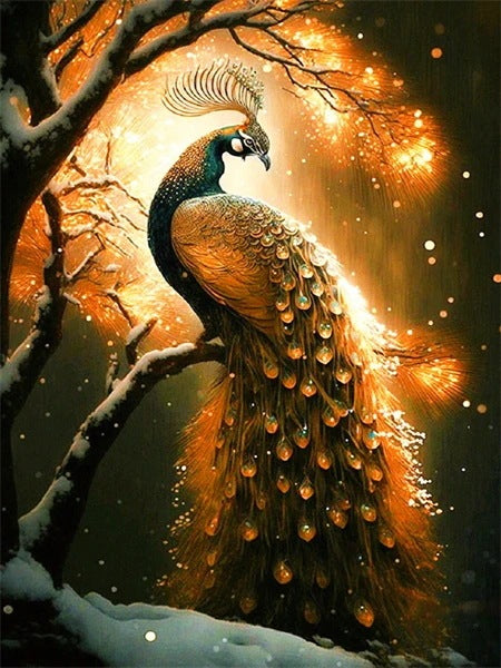 HKM-280147 Animal Diamond Painting - Handmade Landscape Design in Various Sizes