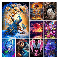 HKM-280147 Animal Diamond Painting - Handmade Landscape Design in Various Sizes