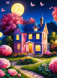 HKM-280147 Animal Diamond Painting - Handmade Landscape Design in Various Sizes