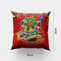 HKM-280275 DIY Christmas Diamond Painting Pillowcase, 30x30cm, Resin Drill Design