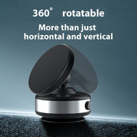 HKM-280275 Magnetic Car Phone Holder with Vacuum Adsorption - 15W Power, Silver & Black Options