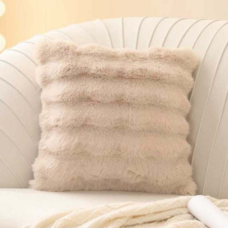 HKM-280339 Cream Puff Plush Cushion Pillow - Modern Simple Design, 43x43cm, Available in Multiple Styles