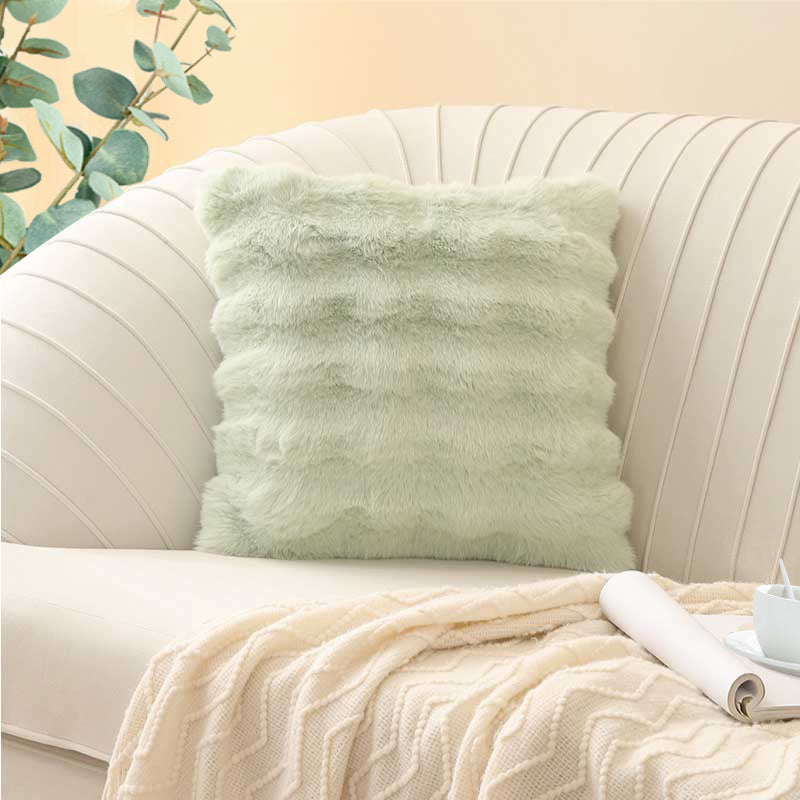 HKM-280339 Cream Puff Plush Cushion Pillow - Modern Simple Design, 43x43cm, Available in Multiple Styles