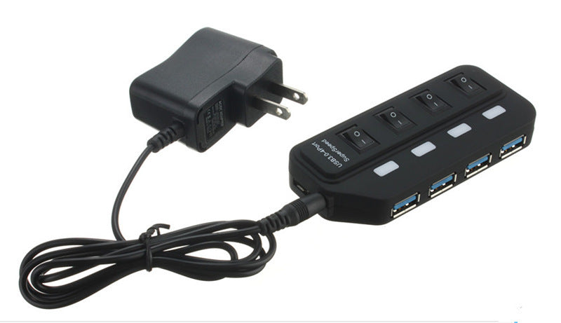 HKM-280403 7-Port USB 3.0 Hub with Hot Swap and Overload Protection - Compact and Portable Design