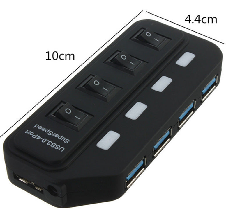 HKM-280403 7-Port USB 3.0 Hub with Hot Swap and Overload Protection - Compact and Portable Design