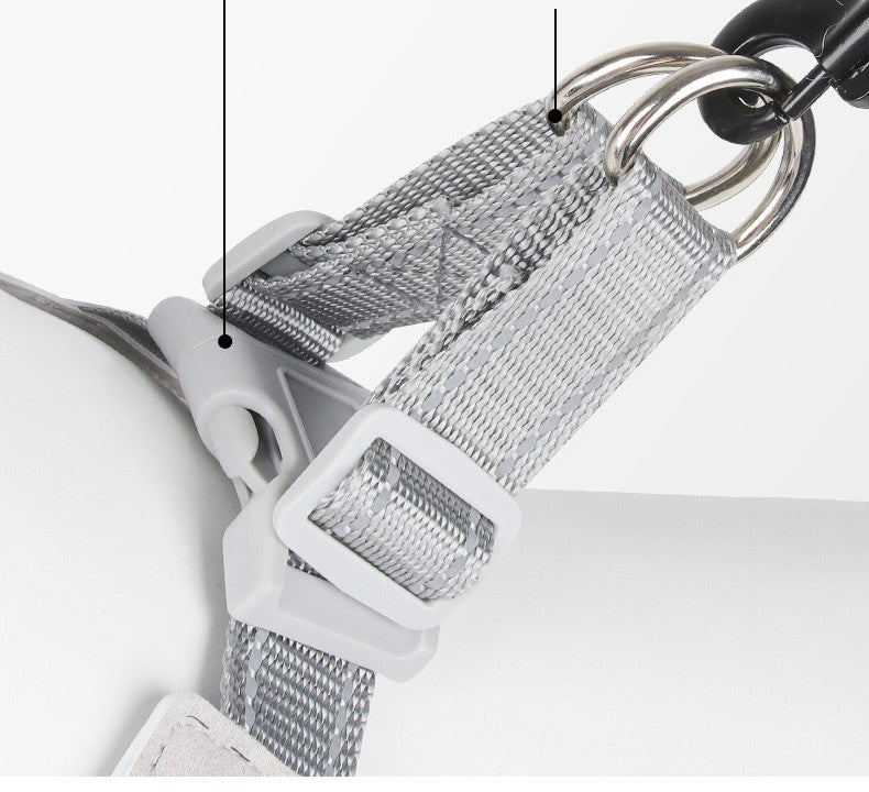 HKM-280403 Breathable Mesh Dog Breast Strap with Hand Holding Rope in Multiple Colors