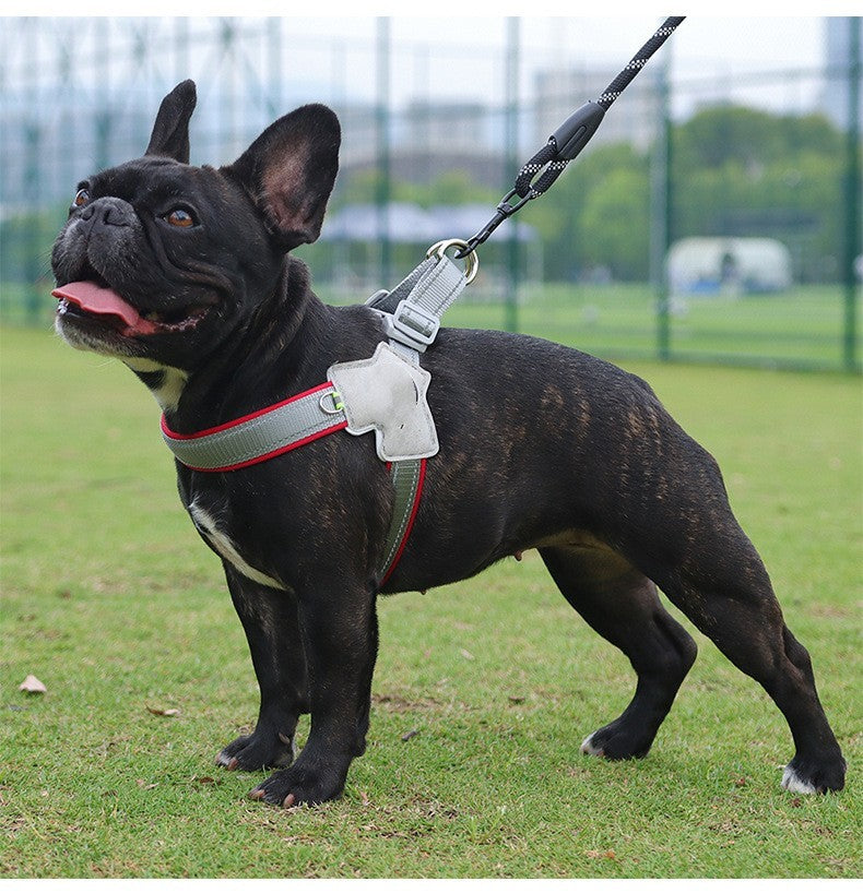 HKM-280403 Breathable Mesh Dog Breast Strap with Hand Holding Rope in Multiple Colors