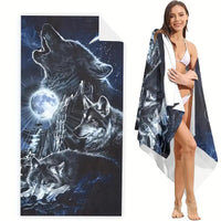 HKM-280467 Microfiber Beach Towel with Vibrant Prints - Soft and Quick-Drying Bath Towel