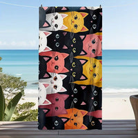 HKM-280467 Microfiber Beach Towel with Vibrant Prints - Soft and Quick-Drying Bath Towel