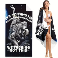 HKM-280467 Microfiber Beach Towel with Vibrant Prints - Soft and Quick-Drying Bath Towel