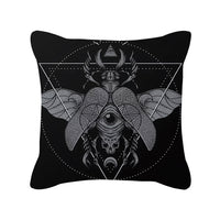 HKM-280595 Skull Print Super Soft Polyester Square Pillow Cushion Cover 45x45cm
