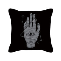 HKM-280595 Skull Print Super Soft Polyester Square Pillow Cushion Cover 45x45cm
