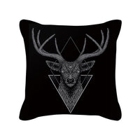 HKM-280595 Skull Print Super Soft Polyester Square Pillow Cushion Cover 45x45cm