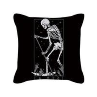 HKM-280595 Skull Print Super Soft Polyester Square Pillow Cushion Cover 45x45cm