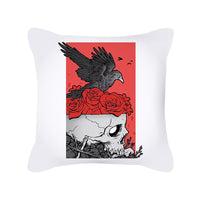 HKM-280595 Skull Print Super Soft Polyester Square Pillow Cushion Cover 45x45cm