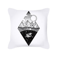 HKM-280595 Skull Print Super Soft Polyester Square Pillow Cushion Cover 45x45cm