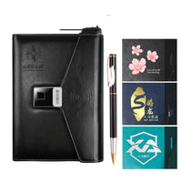 HKM-280723 Bluetooth Fingerprint Lock Notepad with 16GB Memory and Wireless Charging Capability