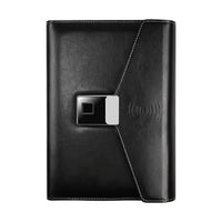 HKM-280723 Bluetooth Fingerprint Lock Notepad with 16GB Memory and Wireless Charging Capability