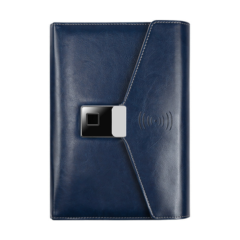 HKM-280723 Bluetooth Fingerprint Lock Notepad with 16GB Memory and Wireless Charging Capability