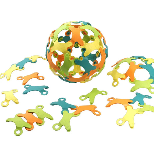 KTX-280787 3D Soft Building Blocks Toy - DIY Montessori Educational Color Puzzle for Kids (Ages 3+)