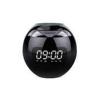 HKM-280915 Oval LED Alarm Clock Bluetooth Speaker with Subwoofer Function - Stylish for Bedroom, Living Room, and Office