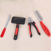 HKM-280979 Comprehensive Four-Piece Dog Grooming Set with Stainless Steel Tools
