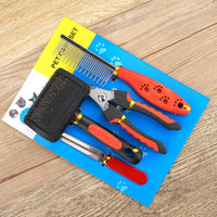 HKM-280979 Comprehensive Four-Piece Dog Grooming Set with Stainless Steel Tools