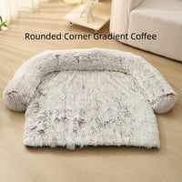 HKM-280979 Cozy Plush Dog Sofa Cushion for Winter Comfort - Available in Multiple Sizes