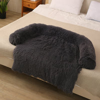 HKM-280979 Cozy Plush Dog Sofa Cushion for Winter Comfort - Available in Multiple Sizes