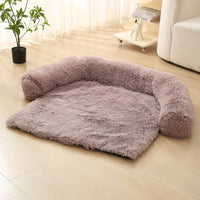 HKM-280979 Cozy Plush Dog Sofa Cushion for Winter Comfort - Available in Multiple Sizes