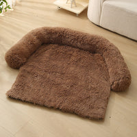 HKM-280979 Cozy Plush Dog Sofa Cushion for Winter Comfort - Available in Multiple Sizes