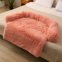 HKM-280979 Cozy Plush Dog Sofa Cushion for Winter Comfort - Available in Multiple Sizes