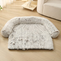 HKM-280979 Cozy Plush Dog Sofa Cushion for Winter Comfort - Available in Multiple Sizes