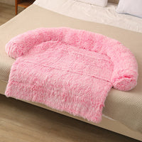 HKM-280979 Cozy Plush Dog Sofa Cushion for Winter Comfort - Available in Multiple Sizes