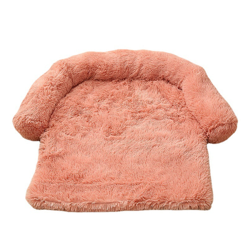HKM-280979 Cozy Plush Dog Sofa Cushion for Winter Comfort - Available in Multiple Sizes