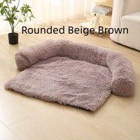 HKM-280979 Cozy Plush Dog Sofa Cushion for Winter Comfort - Available in Multiple Sizes