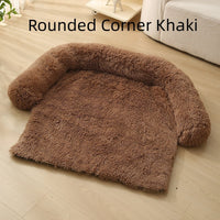 HKM-280979 Cozy Plush Dog Sofa Cushion for Winter Comfort - Available in Multiple Sizes