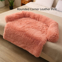 HKM-280979 Cozy Plush Dog Sofa Cushion for Winter Comfort - Available in Multiple Sizes
