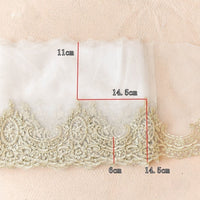 HKM-280979 Extra Wide Light Gold Car Bone Lace for Children's Fashion Accessories
