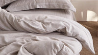 HKM-281043 Japanese Design Linen Cotton Quilt Cover Set - Skin-Friendly Fabric, 80% Cotton, 20% Linen, Three-Piece and Four-Piece Options