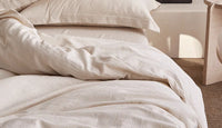 HKM-281043 Japanese Design Linen Cotton Quilt Cover Set - Skin-Friendly Fabric, 80% Cotton, 20% Linen, Three-Piece and Four-Piece Options