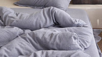 HKM-281043 Japanese Design Linen Cotton Quilt Cover Set - Skin-Friendly Fabric, 80% Cotton, 20% Linen, Three-Piece and Four-Piece Options