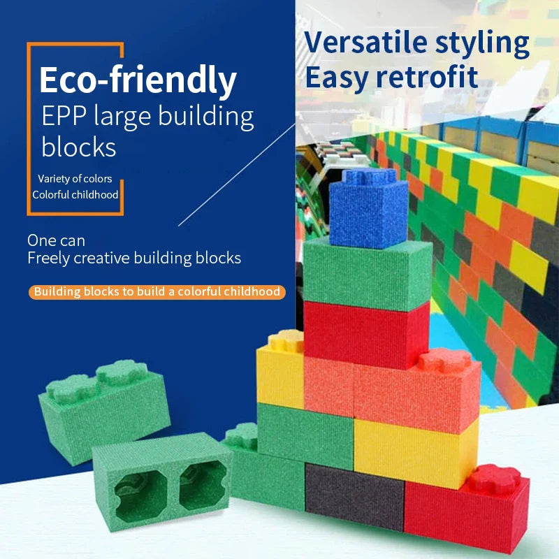 KTX-281043 Large EPP Foam Building Blocks Playground Set for Kids Ages 2-14 - Educational Playtime Toy