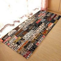 HKM-281043 Wood Grain Pattern Anti-Slip Polyester Floor Mat for Home, Bedroom, Living Room, and Bathroom