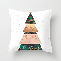 HKM-281107 Christmas-Themed Peach Skin Pillowcase for Home and Car - 45x45cm