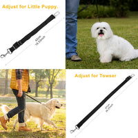 HKM-281171 Adjustable Pet Dog Seat Belt Leash for Car Safety - Nylon Fabric Harness Strap (2 Pcs)